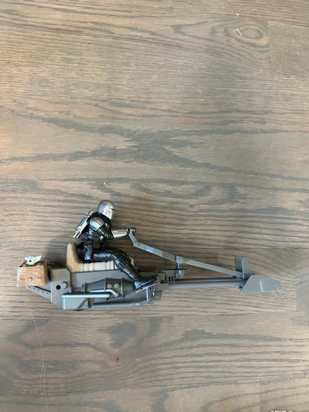 Star Wars inspired Speeder Bike Action Figure Set with The Mandalorian & Grogu